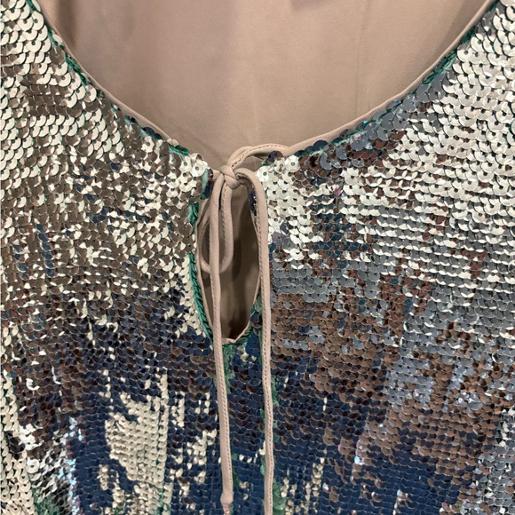 Show Me Your MuMu Matilda Mini Dress - Aqua Liquid Sequins - Picture 5 of 5